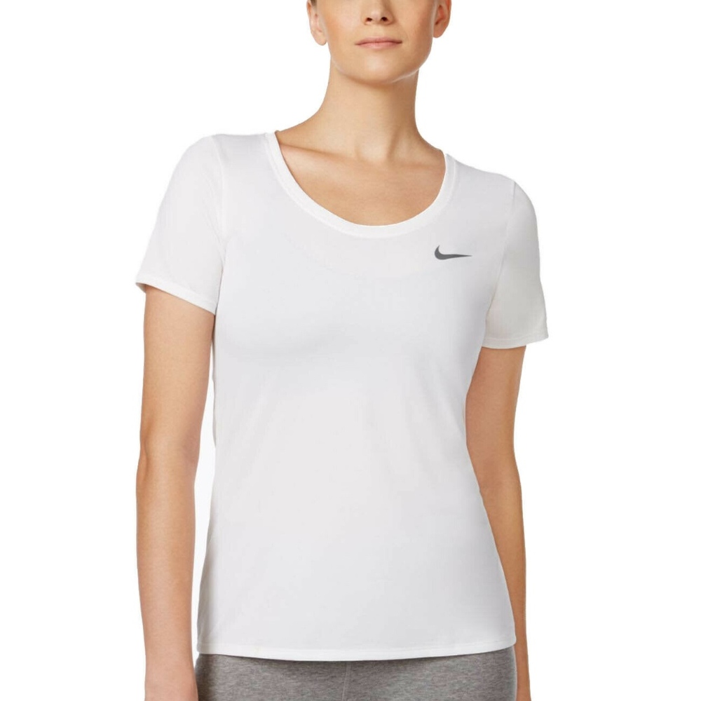 Nike Womens Yoga Running T-Shirt (White, XL)